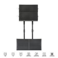 Système de sonorisation professionnel portable 4000W avec double caisson de basses actif 15 pouces et enceinte colonne 10 pouces, pour karaoké et sonorisation, avec boîtier en plastique, DSP/WiFi