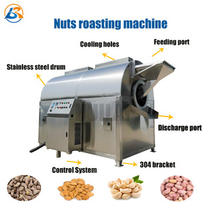 Tostatrice Commerciale Automatica per Noci in Acciaio Inox SUS304, Attrezzatura per Tostatura di Castagne e Chicchi di Caffè per Impianti di Lavorazione Noci - Product Image 2