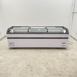 Congelador Horizontal Comercial Tipo Isla Europea Curva para Exhibición de Alimentos Congelados - Product Image 1