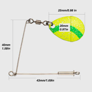 360 ° Rotation Spinner Lame Bras De Pêche Leurre Accessoires DIY Spinnerbait Pièces Lames Réfléchissantes En Fer Blanc #3 Colorado Lame - Product Image 3