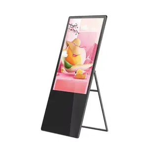 43 Inch Vertical Portable LCD Digital Poster Advertising Display Screen Play in a Loop Floor Standing Digital Signage