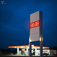 Panneaux publicitaires pour stations-service à bas prix, affichage LED pour essence, panneau de prix pour station-service, panneau pylône LED avec écran LED
