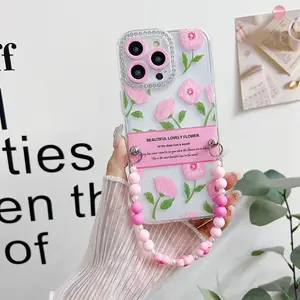 아이폰 15 프로 최대 14 13 12 프로 11 꽃 패턴 핸드폰 커버 액세서리 파라 셀룰러 꽃 전화 케이스