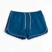 Celana Pendek Pria High Waist Merk Custom - Cepat Kering Bahan Spandex/Katun Untuk Pantai Musim Panas Ukuran Besar