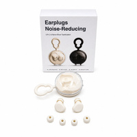 Boîte à crochets portable pour bouchons d'oreilles en silicone, bouchons d'oreilles en silicone réutilisables pour dormir, pour le bureau et les voyages