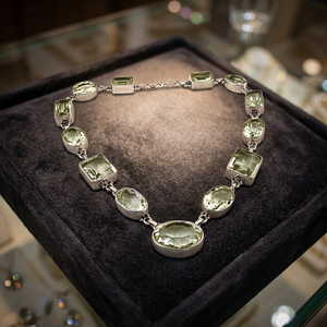 Collar de Plata de Ley 925 con Cristal Verde de Calidad AAA para Mujer, Estilo Indio, Ideal para Regalo de Boda, Compromiso o Fiesta - Product Image 3