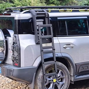 Escalera Lateral de Aleación de Aluminio JOESHIER en Negro y Plata para Land Rover Defender 2020+ 90 110, Alta Calidad, Capacidad de Carga Superior a 100 kg - Product Image 4