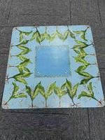 Tapis de mahjong contemporain de luxe en acrylique, 1 pièce, motif Lotus Heron américain, rose, bleu, vert de Noël, personnalisé et roulé