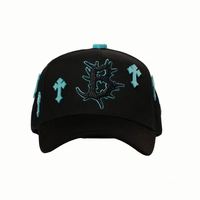 Gorra de Béisbol de 5 Paneles con Visera Curva, Estilo Nuevo, Personalizada, de Gamuza y Algodón, Gorras Deportivas B CROSS, Sombreros Barbas Originales con Logotipo de Diamantes de Imitación