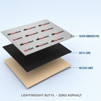 Aislante Acústico de Butilo OEM al por Mayor, 2mm 460x800mm, Ligero y Flotante, Alfombrilla Amortiguadora para Automóvil, Aislamiento de Vibraciones
