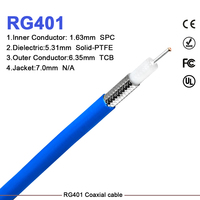 Cable Coaxial RF de Grado Industrial Factory 670-250 RG401, Cable Semiflexible de Alta Potencia SFX-50-5, Cable Blindado