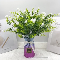 Buket Bunga Buatan Modern Tahan UV, Cetakan Injeksi, Eucalyptus Camellia, Grosir Pabrik, Ready Stock, Impor
