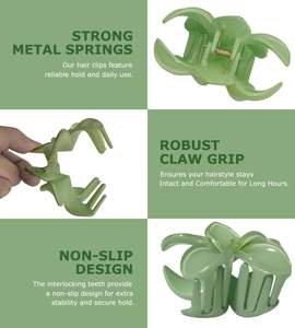 Promotion : Pince à cheveux Hawaïenne 6 cm avec fleurs de Plumeria et Bauhinia, style bec de canard, pour femme, idéale pour les vacances à la plage - Product Image 3