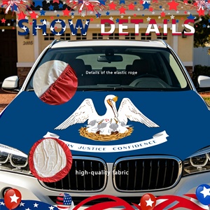 Bandera de Poliéster Sublimado de Primera Calidad para Capó de Coche, Bandera de Louisiana de los Estados Unidos para Desfiles Nacionales y Festivales - Product Image 3