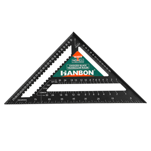 Regla Triangular de Aleación Metálica para Carpintería, Transportador Imperial para Medir y Diseñar en Madera - Product Image 4