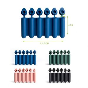 Moule à glaçons réutilisable en silicone écologique avec couvercle, 6 cavités mini, facile à démouler, anti-fuite, compatible lave-vaisselle, pour tubes à glace - Product Image 2