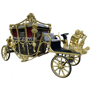 ZOWN Electric Sculpture Styles Customized Color <b>Amusement</b> Rides Royal Horse Carriage Wedding Four Wheel Horse Wagon Outdoor - Product Image 2