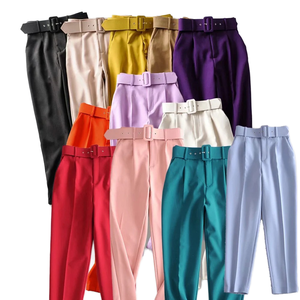 Pantalones de Vestir para Mujer, Estilo Casual de Oficina, Color Sólido, Transpirables y Ecológicos, Largos hasta el Tobillo, Venta al Por Mayor en China - Product Image 1