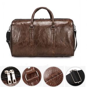 Sac de voyage de haute qualité en cuir PU imperméable pour hommes d'affaires, sac fourre-tout grande capacité pour le week-end - Product Image 3