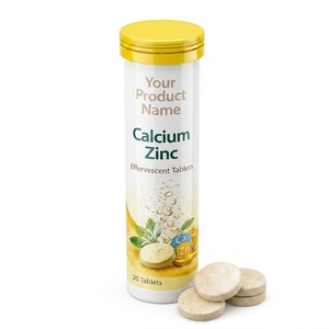 Tabletas Efervescentes de Calcio + Zinc – Apoyo para Huesos e Inmunidad con Sabor a Limón, Paquete de 20 Tabletas - Product Image 1