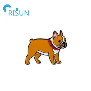 Pin de esmalte de Bulldog francés gris Beige, broche de Frenchie de cachorro personalizado, Pin de solapa, insignia, alfileres de Bulldog - Product Image 4