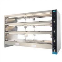 Vitrine chauffante commerciale à 3 niveaux pour aliments, armoire de présentation à température ambiante pour boulangerie et pâtisserie