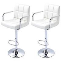 Tabouret de bar pivotant en cuir PU, réglable en hauteur, moderne, pour cuisine, restaurant, bar à domicile