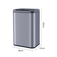 Poubelle en acier inoxydable avec anneau de pression scellé élimine les odeurs pour une utilisation en intérieur, maison, cuisine, poubelle à capteur tactile intelligent