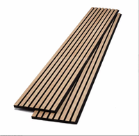 Panneau mural acoustique en bois MDF moderne de style européen, résistant au feu, absorbant le son, pour la décoration intérieure des hôtels et des bureaux
