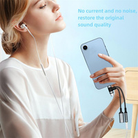 Adaptador de audio de 8 pines y tipo C a 3,5mm Adaptador de auriculares para teléfonos celulares Cable adaptador de auriculares 2 en 1