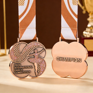High Quality Gold-Plated Customizable Medal Personalized Medal Race Design Logo Zinc Alloy Metal Custom Dance Competition Medal - Product Image 2