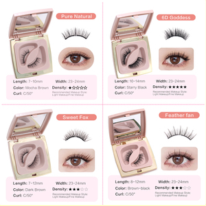 ขนตาปลอมแม่เหล็กแบบนุ่มบาง2ชิ้นขนตาแม่เหล็ก - Product Image 2