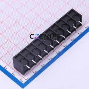 DBT50-7.62-10P-BK-P Barrier Terminal Block P=7.62mm Connector Three Sides 7.62mm 1x10P Edge Pin - Product Image 2