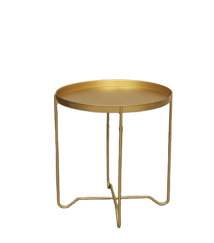 Modern ayrılabilir altın son masa yatak Metal çay/yan/sehpa, cabrio tepsi masa