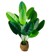 Palmier artificiel de luxe de 70 cm, plante en caoutchouc souple, feuilles de palmier artificielles écologiques pour la décoration d'hôtel, de maison, de bureau, de mariage
