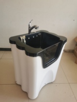 Nouvelle baignoire portable en acrylique pour toilettage d'animaux EUR PET, best-seller, avec lumière colorée, fonctions de massage et de spa pour salon d'animaux