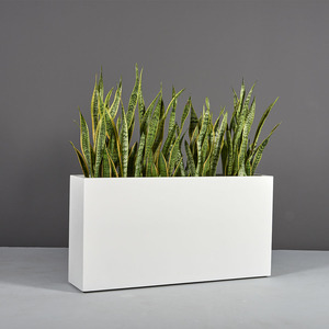 Metal plantador pote preto ou branco superfície flor plantadores caixa ao ar livre vivendo conjunto intemperismo aço vasos de plantas