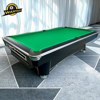 Fabrikpreis Amerikanischer 8ft 9ft Schiefer-Billardtisch für 9-Ball, Weißer Billardtisch mit Massivholzrahmen aus Eiche und Schiefer-Nivelliersystem
