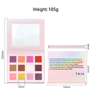 <span class=keywords><strong>Palette</strong></span> <span class=keywords><strong>Ombretti</strong></span> 12 Colori Hot Sale, Personalizzabile, Effetto Opaco, Shimmer e Glitter, Vegana - Product Image 6