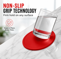 Sous-verres en silicone personnalisés style bohème avec logo – Tapis à boissons multicolores de 9 cm de diamètre pour cadeaux d'entreprise promotionnels