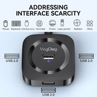 Adaptateur concentrateur Super Speed 5-en-1 avec USB 2.0 3.0 4 ports et fonction de charge et de données Micro USB OEM ODM 5 Gbps pour ordinateur portable
