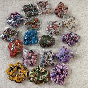 Scrunchie Besar Bergaya Eropa Musim Semi, Hiasan Rambut Serat Bambu Berbunga dengan Karet Elastis Tinggi untuk Anak Perempuan - Product Image 6