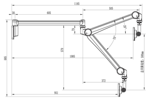 Lengan <span class=keywords><strong>Monitor</strong></span> Dinding untuk Hiburan Pasien di Rumah Sakit, Kelas Medis, OEM/ODM - Product Image 5