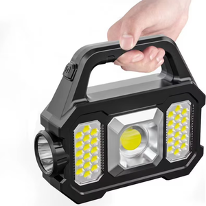 Linterna Táctica Recargable Solar al por Mayor, con Zoom, Impermeable, Bombillas para Lámparas, Puede Cargar el Teléfono Móvil, para Camping - Product Image 1