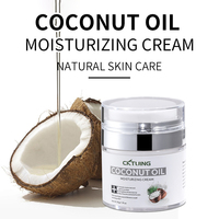 Crème hydratante pour le visage et les mains et les pieds à l'acide hyaluronique et au collagène, soin de la peau, adoucissante, huile de coco biologique
