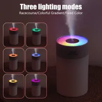 Humidificateur d'air de voiture 260ML USB Diffuseur d'huiles essentielles Humidificateur d'arôme domestique Générateur de brume LED Veilleuse Mini humidificateur ultrasonique