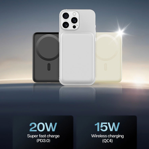 Logo personalizzato 15W 10000 di ricarica rapida mAh Ultra-sottile caricatore Wireless portatile magnetico sicuro batteria esterna Power Bank - Product Image 2