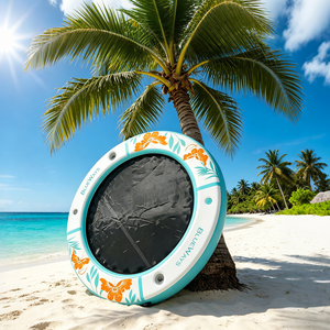 Plateforme flottante gonflable professionnelle en maille, tapis d'île aquatique de 305 cm avec <span class=keywords><strong>pompe</strong></span> à double <span class=keywords><strong>action</strong></span> et sac <span class=keywords><strong>pour</strong></span> lac et mer - Product Image 6