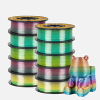 Filament PLA Kingroon Silk Rainbow : fini brillant effet miroir, directement de l'imprimante, sans polissage, sans peinture, juste le luxe pur de la soie.