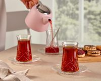 Vente chaude haute qualité cristal turc thé verres et soucoupes verre tasse et assiette pour thé fête cadeaux pendaison de crémaillère mariages